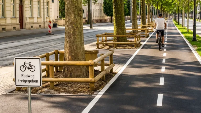 Potsdam: Radweg an der Nedlitzer Straße wieder freigegeben und auf 2,50 m verbreitert