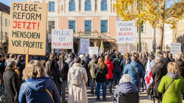 Protest in Frankfurt (Oder): Pflegedienste warnen vor Mehrkosten und Belastungen durch Reform