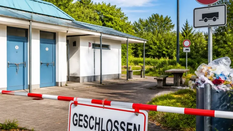 Rastplatz Hoxhöfe bei Krefeld wegen massiver Hygienemängel wochenlang gesperrt
