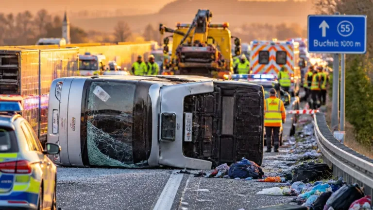 Reisebus bei Buchloe umgekippt: zwei Tote, zahlreiche Verletzte – A96 gesperrt