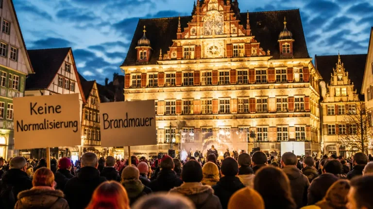 Reutlingen: 150 Demonstranten fordern klare Abgrenzung zur AfD nach Sachsen‑Anhalt‑Wahl