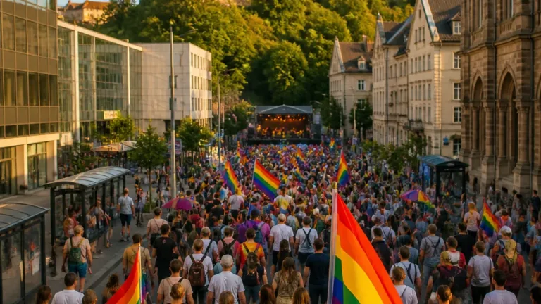 Rund 250 Teilnehmende beim CSD in Nordhausen: Demonstration und Feier auf dem Petersberg
