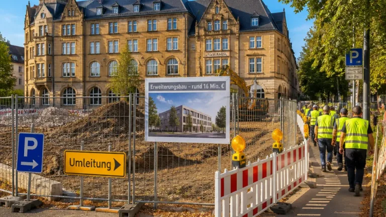 Saarlouis: Baubeginn für 16‑Millionen‑Anbau am Landratsamt – Einschränkungen im Zentrum