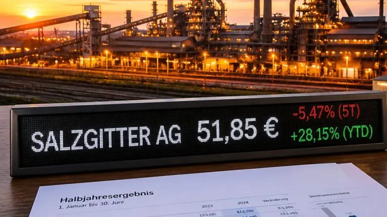 Salzgitter-Aktie stabil: Halbjahreszahlen zeigen Rückgang, Konzern bleibt bei Prognose