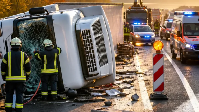 Schwerer Lkw-Unfall auf A1 bei Bremen: Fahrer lebensgefährlich verletzt, Fahrbahn stundenlang gesperrt
