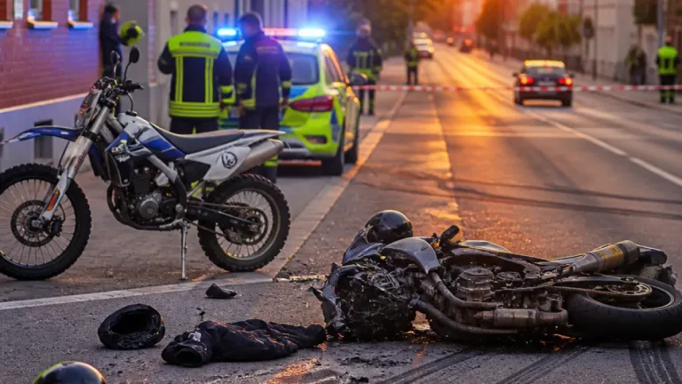 Schwerer Motorradunfall in der Kleinen Straße: Ermittlungen in Frankfurt (Oder)