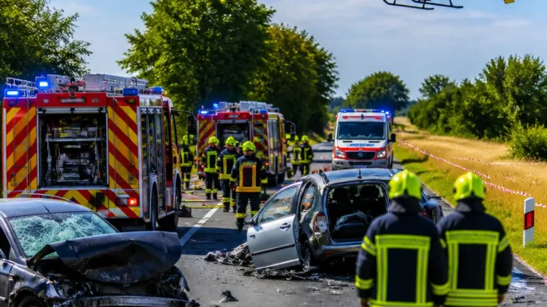 Schwerer Unfall auf B188 bei Stendal: Rettungshubschrauber bringt Verletzten ins Krankenhaus
