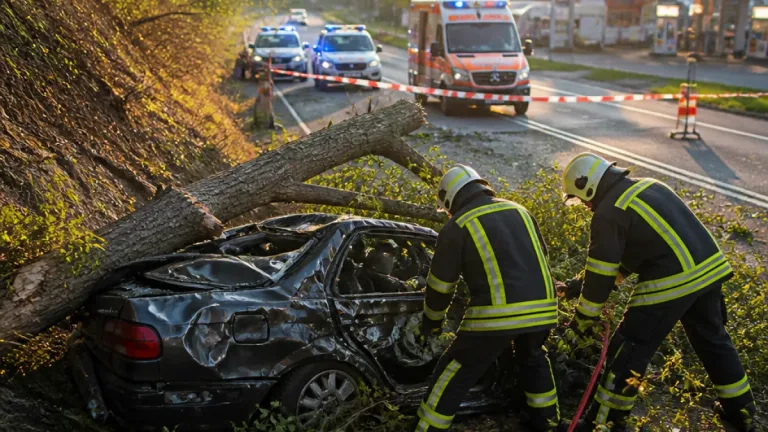 Schwerer Verkehrsunfall nahe Jena: Fahrer eingeklemmt, Bundesstraße stundenlang gesperrt