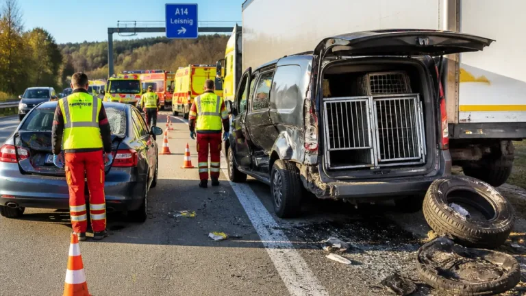 Schwerverletzter Diensthundeführer bei Unfall auf A14 nahe Leisnig – Polizei ermittelt
