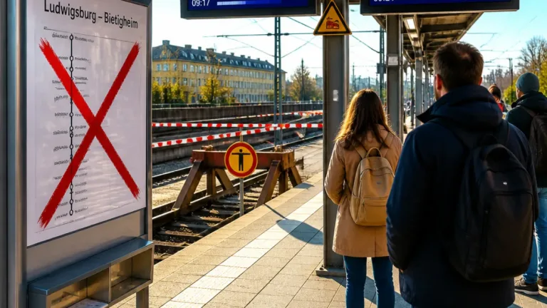 Sperrung der Bahnstrecke Ludwigsburg–Bietigheim sorgt für Verwirrung bei Fahrplänen