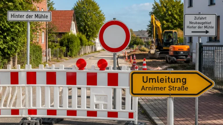 Stendal: Vollsperrung „Hinter der Mühle“ ab 1. September – Wohngebiet nur aus Arnimer Straße erreichbar