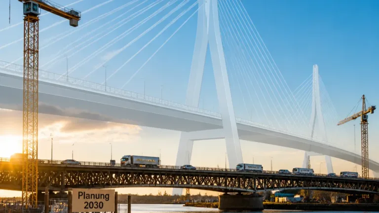 Stephanibrücke soll weichen: Bremen plant Schrägseilbrücke mit drei Spuren je Richtung