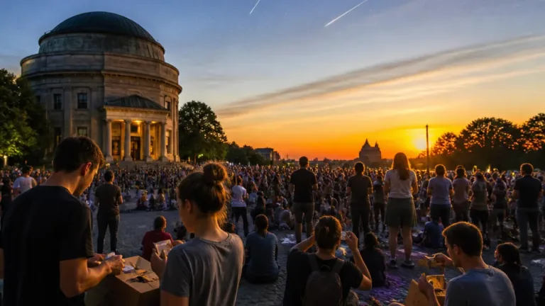 Tausende in Berlin und Brandenburg beobachten partielle Sonnenfinsternis und Perseiden