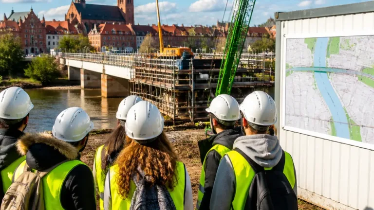 TH Wildau-Studierende besuchen Brückenbaustellen in Brandenburg an der Havel
