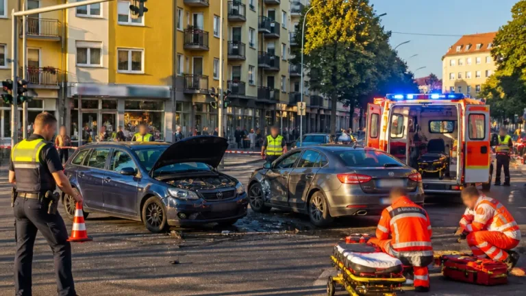 Unfall an der Neustrelitzer Straße in Neubrandenburg: Zwei Personen verletzt, Straße kurz gesperrt