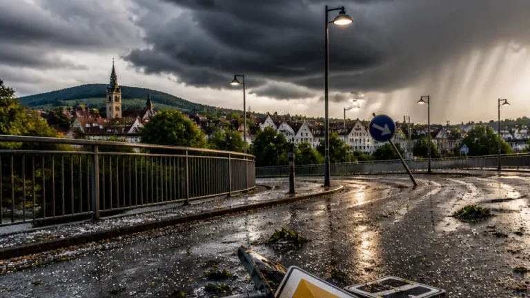 Unwetterwarnung für Reutlingen: Gewitter, Sturmböen und spürbarer Temperatursturz