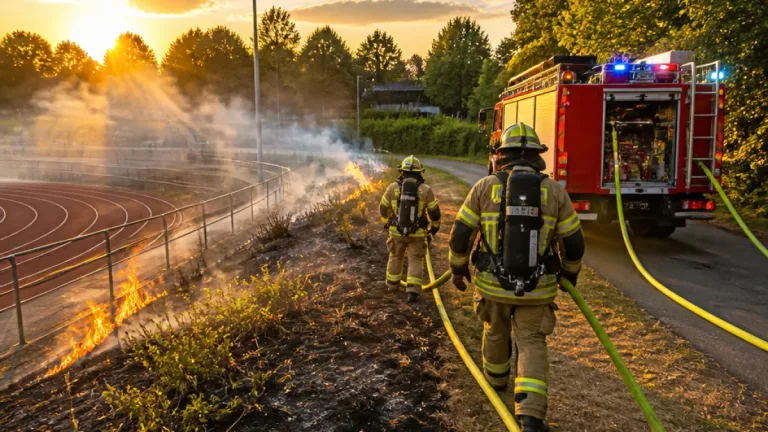 Vegetationsbrand am Schürenkamp in Gelsenkirchen: Feuer rasch unter Kontrolle gebracht