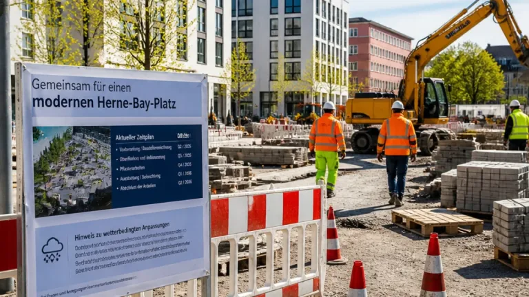 Verzögerte Bauarbeiten: Herne-Bay-Platz wird früher umgebaut, Platz von Gardelegen weiter betroffen
