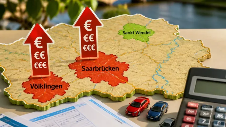 Völklingen und Saarbrücken führen Saarlands Kfz-Schadenbilanzen an – Folgen für Prämien 2027