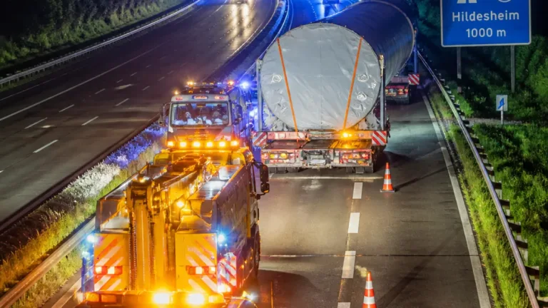 Vollsperrung der A7 bei Hildesheim nach Panne an überbreitem Schwertransport