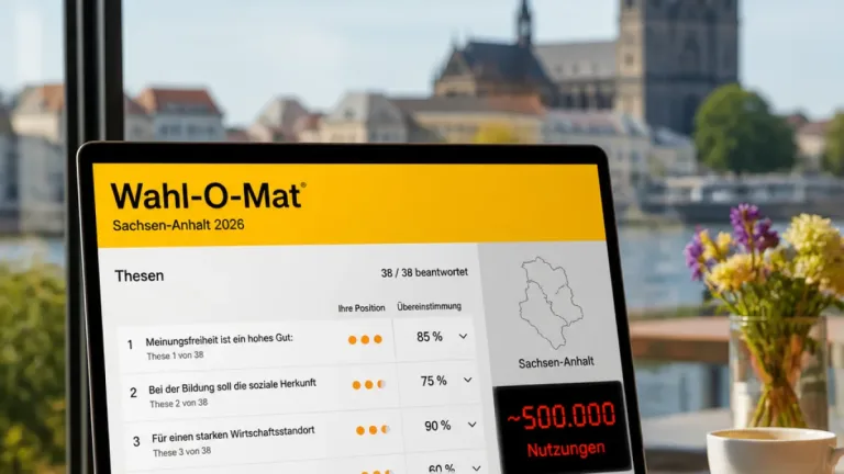 Wahl-O-Mat zur Sachsen-Anhalt-Wahl erreicht fast 500.000 Nutzungen – Rekord vor dem Urnengang