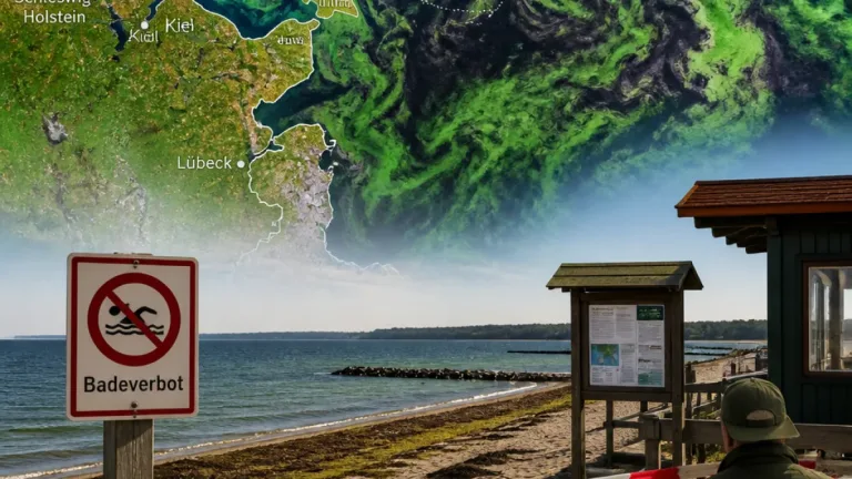 Warnung vor Blaualgen: Badeverbote in Schleswig‑Holstein, Küstenbeobachtung per Satellit