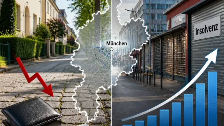 Weniger Privatinsolvenzen, deutlich mehr Firmenpleiten: Gemischtes Bild in Bayern