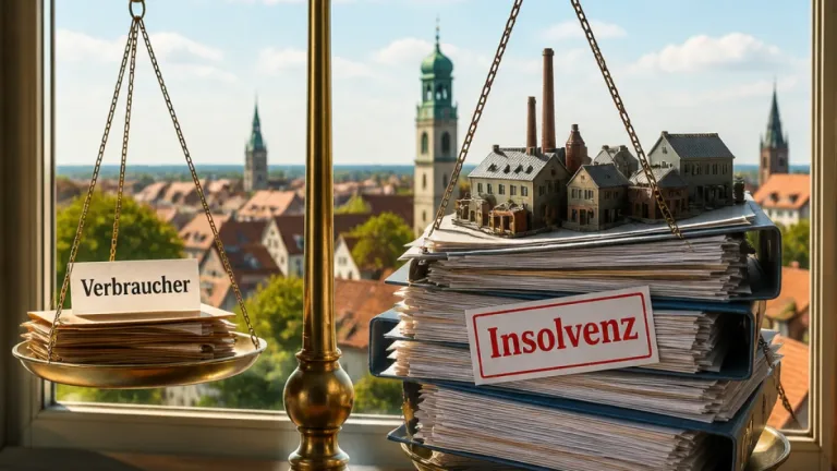 Weniger Verbraucherinsolvenzen, deutlicher Anstieg bei Firmenpleiten in Bayern