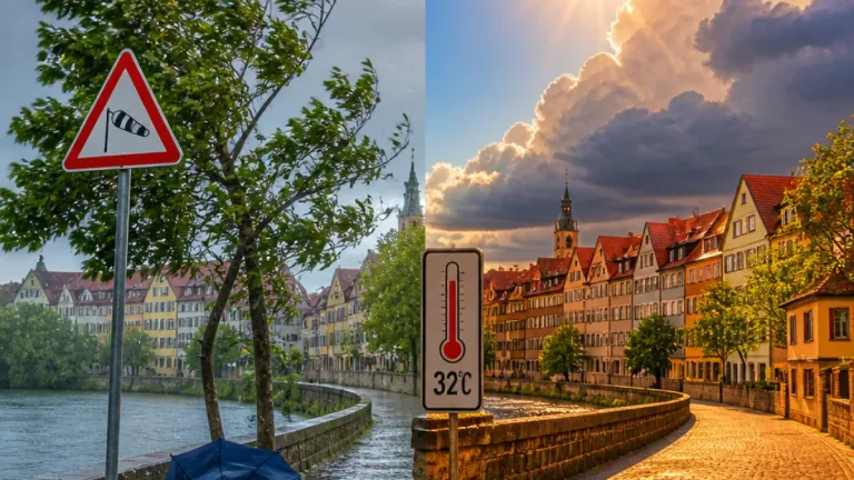 Wetterumschwung in Tübingen: Zuerst Regen und Wind, dann bis zu 32 °C – Gewittergefahr bleibt