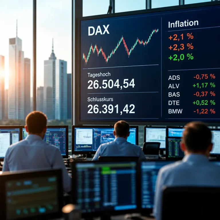 Inflationsdaten im Fokus: Dax nach Allzeithoch in ruhiger Handelssession