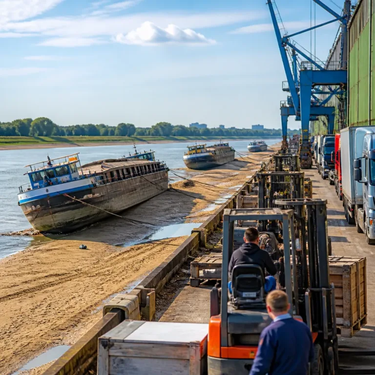 Niedrigwasser am Rhein: Unternehmen in Rheinhessen sehen sich mit steigenden Kosten und Produktionsausfällen konfrontiert
