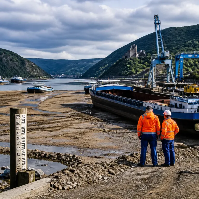 Niedrigwasser am Rhein: Frachtschifffahrt droht zum Stillstand zu kommen