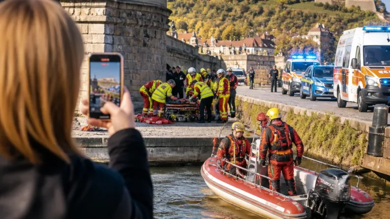 Würzburg: Rettungseinsatz an der Alten Mainbrücke live auf TikTok gestreamt – Ermittlungen laufen