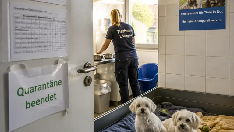 Zwei beschlagnahmte Welpen im Tierheim Erlangen suchen neues Zuhause