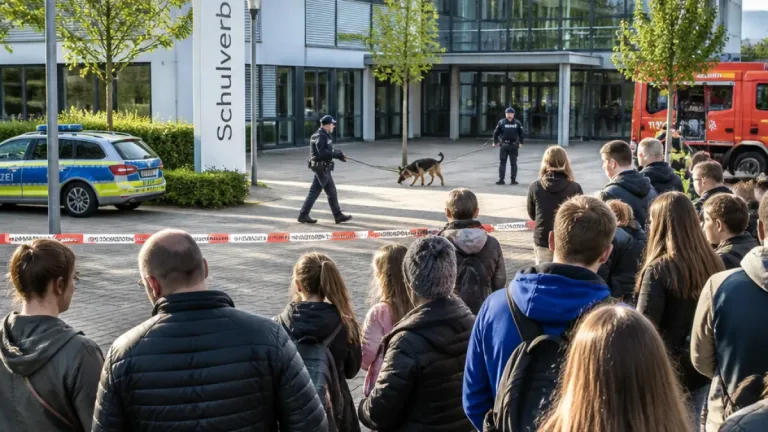 Zweimalige Bombendrohungen in Engen: Schulverband evakuiert, Polizei ermittelt