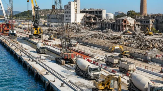أشغال تهيئة رصيف رقم 02 بميناء عنابة تغادر عتبة النصف وتتقدم إلى 76%