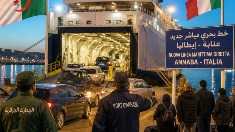 افتتاح خط بحري مباشر يربط ميناء عنابة بميناء تشيفيتافيكيا بروما ويعزز خيارات النقل البحري