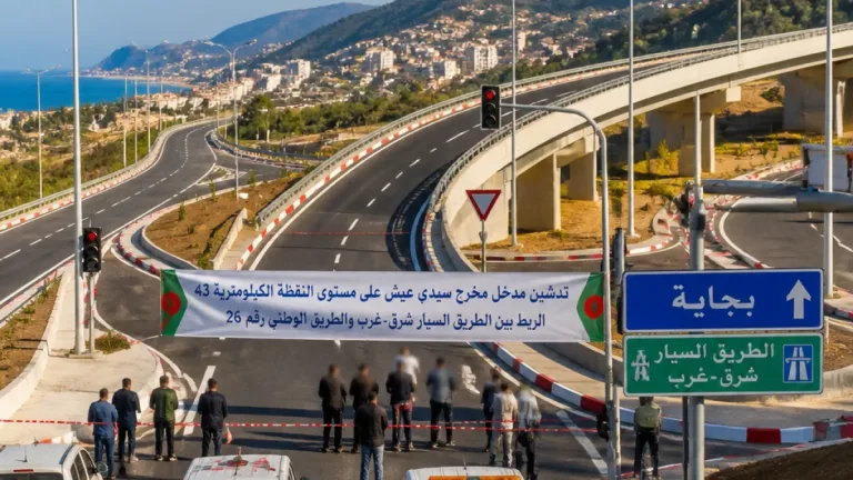 افتتاح محول سيدي عيش عند الكلم 43 يهدف لتخفيف الازدحام وتحسين الولوج في بجاية