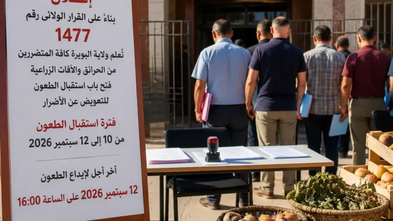 البويرة تفتح باب الطعون أمام لجنة ولائية لدراسة ملفات المتضررين من حرائق جويلية–أوت