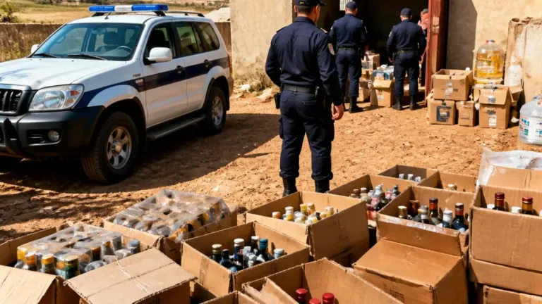 أمن تيسمسيلت يحجز 12,576 وحدة مشروبات كحولية ويوقّف شخصين بعد تحقيق أمني
