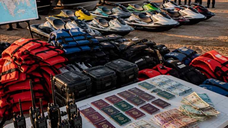 أمن وهران يفكك شبكة دولية لتنظيم رحلات الهجرة السرية ويسترجع قوارب ومعدات بحرية