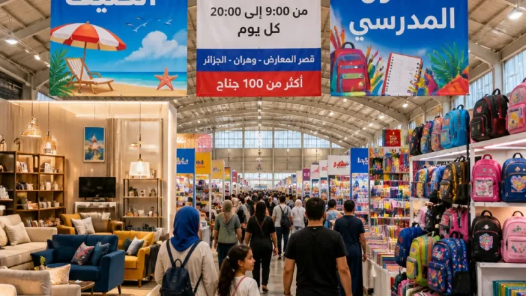 بوهران تستقبل معرضي الصيف والدخول المدرسي بمشاركة أكثر من 100 عارض حتى 30 سبتمبر