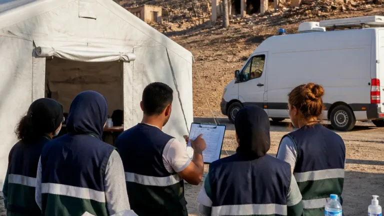 فرق طبية ونفسية تُجري خرجة ميدانية لمتابعة متضرري حرائق مشتة أم الحناش بقالمة