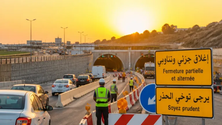 غلق جزئي وتناوبي لنفقي الطريق السيار المؤدي إلى ميناء وهران ابتداءً من 28 سبتمبر