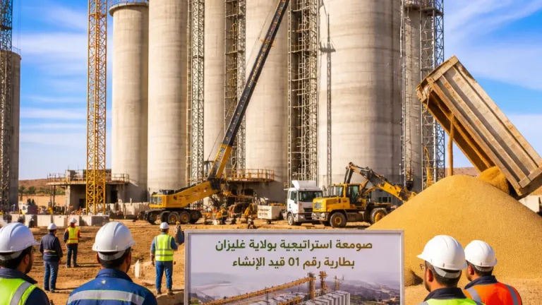 غليزان تتابع إنجاز صومعة استراتيجية بسعة مليون قنطار لتعزيز قدرات التخزين