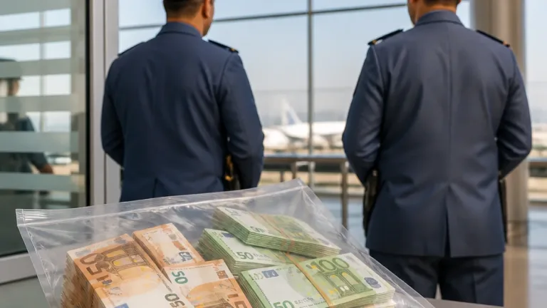 جمارك مطار سطيف تحجز 12 ألف أورو غير مصرح بها ومساطر قانونية تتبع الضبط