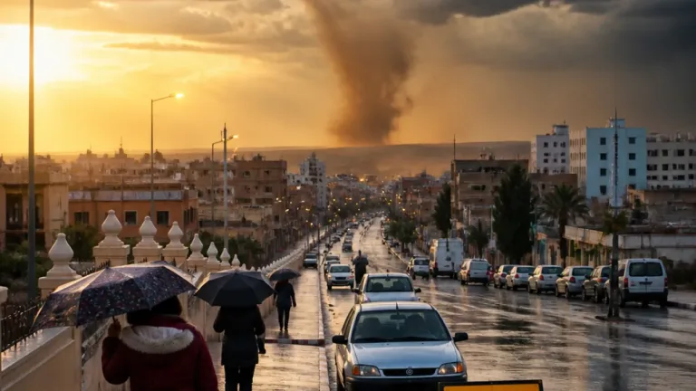 نشرية طقس: تنبيه أصفر لأمطار ورعود يشمل سيدي بلعباس وغرب البلاد وادعاءات بموجة حر وزوابع رملية