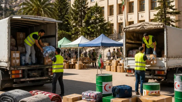 سكان فرندة بتيارت ينظمون قوافل تضامنية واسعة لدعم ضحايا حرائق الغابات