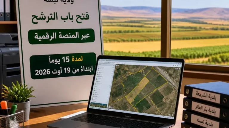 تبسة تفتح باب تسوية استغلال 286.1602 هكتاراً عبر منصة رقمية لمدة 15 يوماً