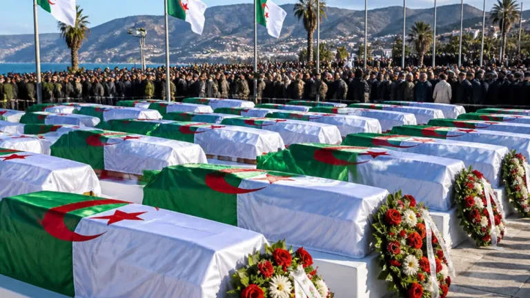 تشييع 27 قتيلاً من حادث بومرداس بمشهد جنائزي وحضور وزاري واسع